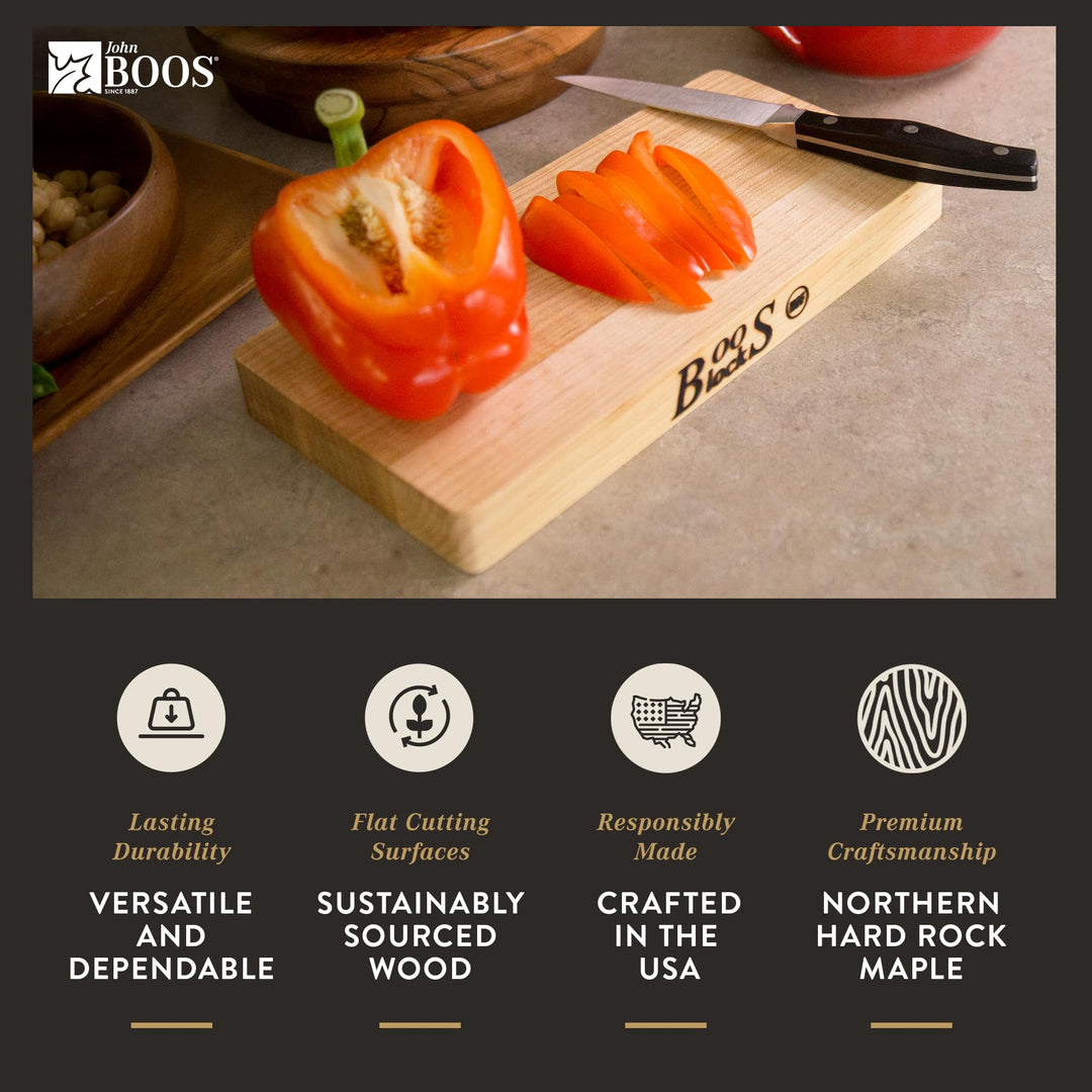 John Boos Boos Block Chop-N-Slice Series Reversible Wood Cutting Board with - Diamond Home USA