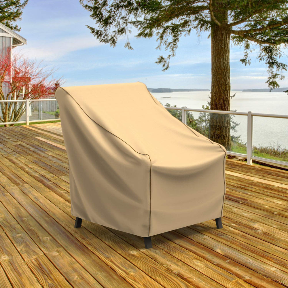 Budge NeverWet Savanna Patio Chair Cover Tan Small - Diamond Home USA