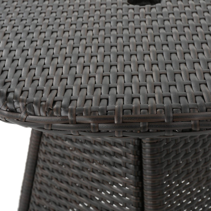 Christopher Knight Home Corsica PE Round Bistro Table Multibrown - Diamond Home USA