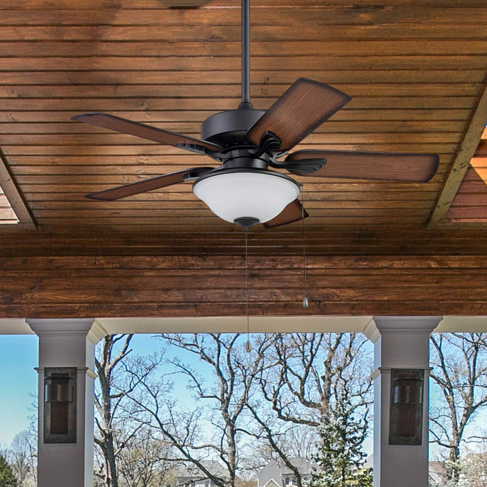 Portage Bay 51449 Viretta Ceiling Fan 42 Black - Diamond Home USA