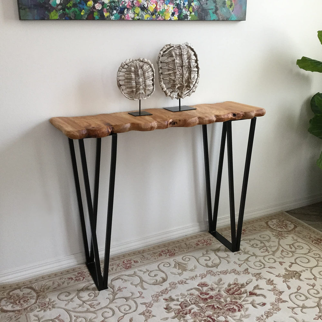 Cedar Wood Console Table 43.5''x13.8''x33.5''h Natural Cabin Lodge Specialty - Diamond Home USA