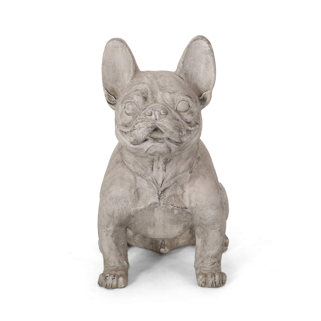 Christopher Knight Home Susan Outdoor French Bulldog Garden Statue Rustic