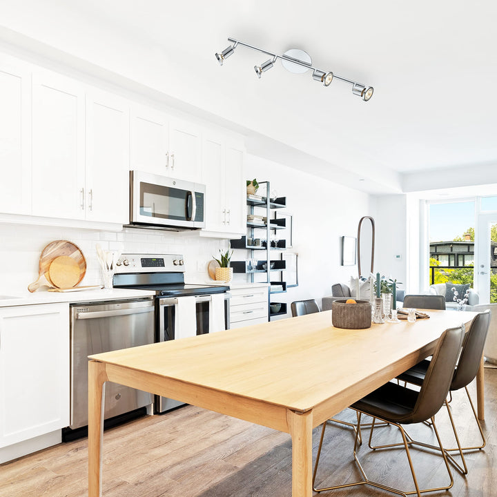 EGLO Buzz 25" Track Light 4-LED Dimmable Adjustable Wall and Ceiling Fixture for - Diamond Home USA