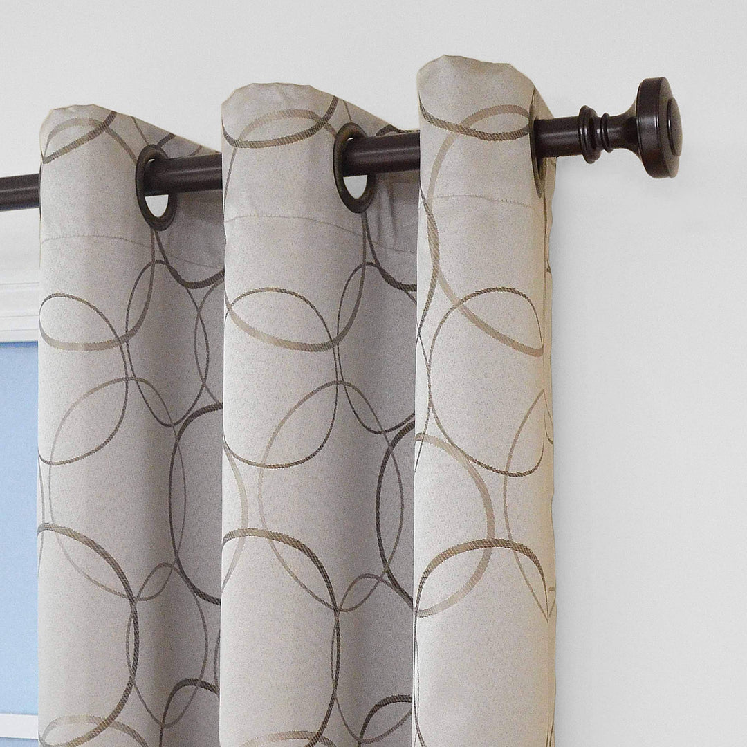 ECIPSE Meridian Modern Blackout Thermal Grommet Window Curtain for Bedroom or 84 Inches - Linen - Diamond Home USA