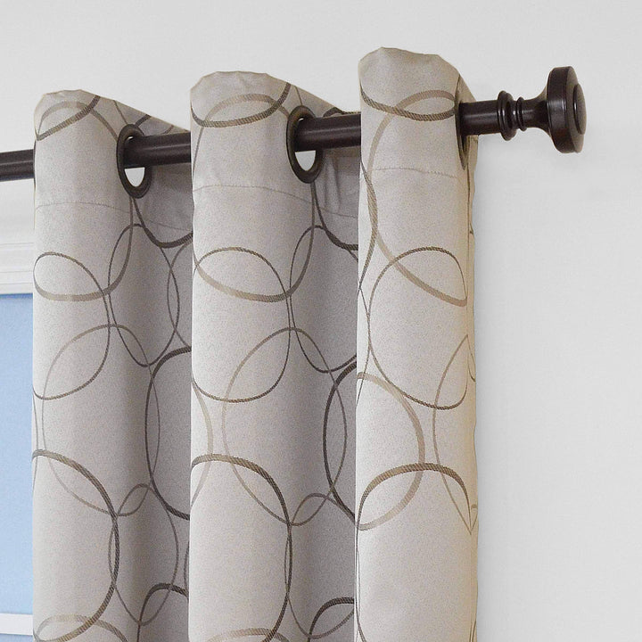 ECIPSE Meridian Modern Blackout Thermal Grommet Window Curtain for Bedroom or 84 Inches - Linen - Diamond Home USA