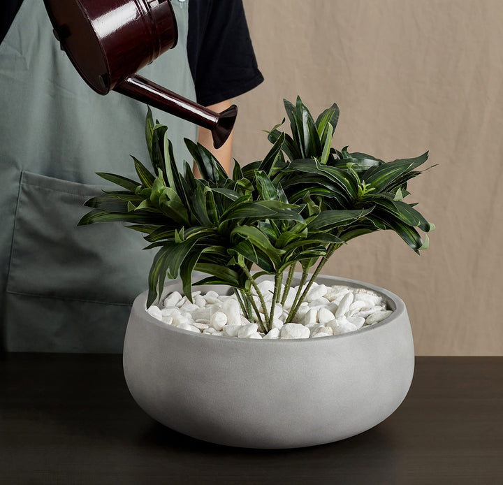 CraftandForm Indoor/Outdoor Large Nordic Minimalist Light Cement/Concrete - Diamond Home USA