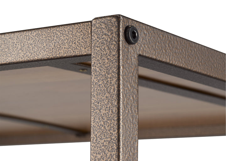 TRINITY Garment Rack with Bamboo Shelves for Clothing Storage Closet - Diamond Home USA