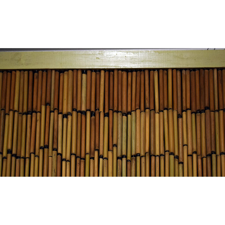 Handmade Bamboo Forest Beaded Curtain Multi Color Beads Wood Hand Painted - Diamond Home USA