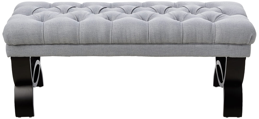 Christopher Knight Home Scarlett Fabric Ottoman Bench Dark