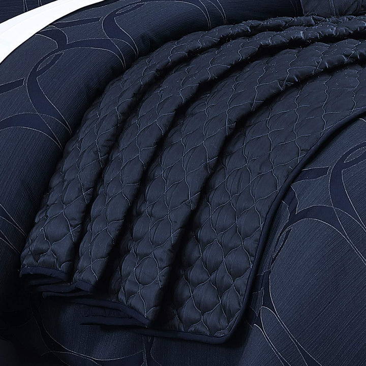 Riverbrook Home 100% Polyester Comforter Set Queen Destiny - Dark Blue 10