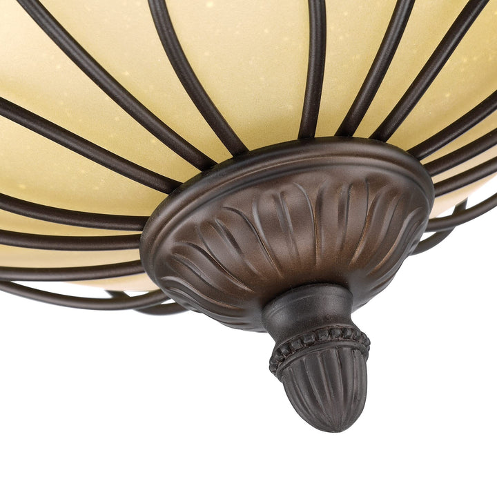 2-Light Ceiling Light 15.28"x9.29" Modern Contemporary Metal - Diamond Home USA