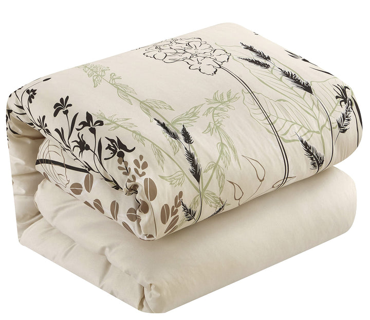Grand Avenue Void 10 Piece Comforter Set Green/White Bed Size California King