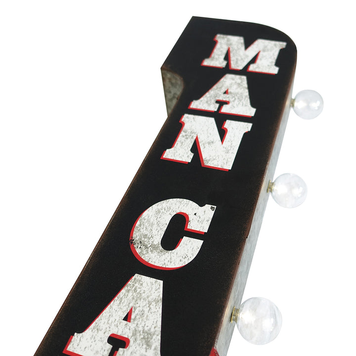 Man Cave Reproduction Vintage Advertising Sign - Battery Powered LED Lights - Diamond Home USA