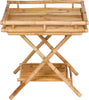 Statra Bamboo Butler Table With Removable Serving Tray Natural
