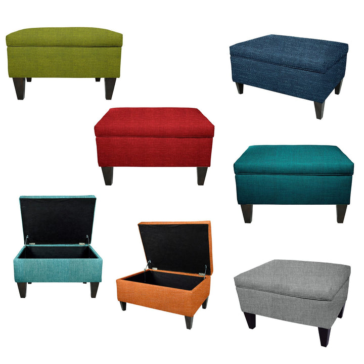 MJL Furniture Brooklyn wson-7 Upholstered Square-Legged Box Storage Ottoman