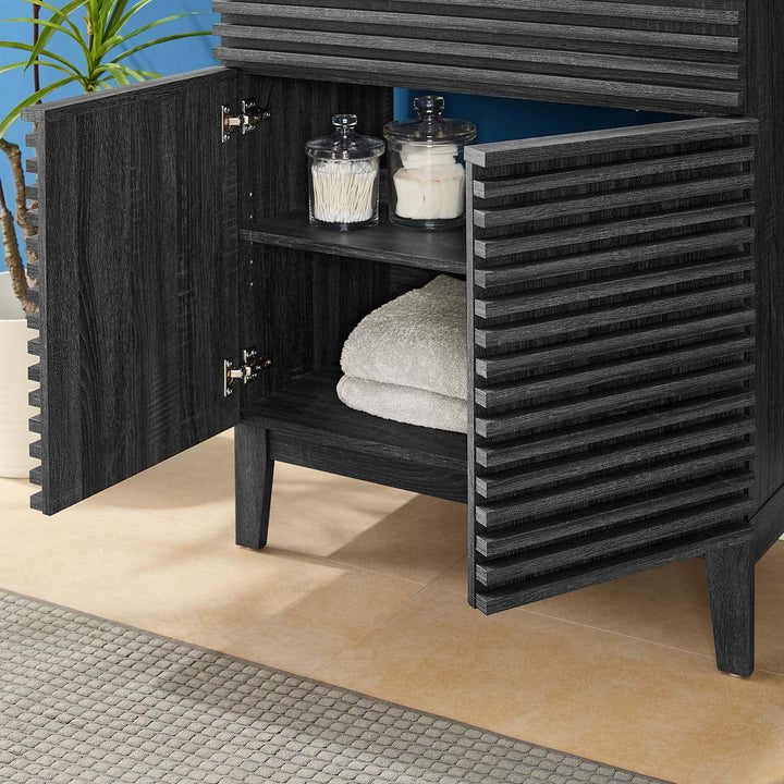 Modway Render 30" Bathroom Vanity with Sink in Charcoal Black - Diamond Home USA