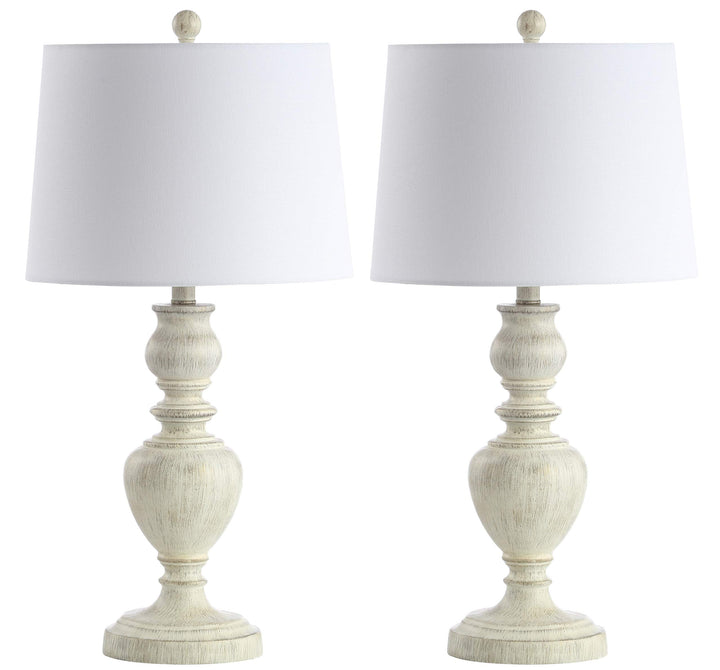 SAFAVIEH Lighting Collection Zabi White 28-inch Bedroom Living Room Home - Diamond Home USA