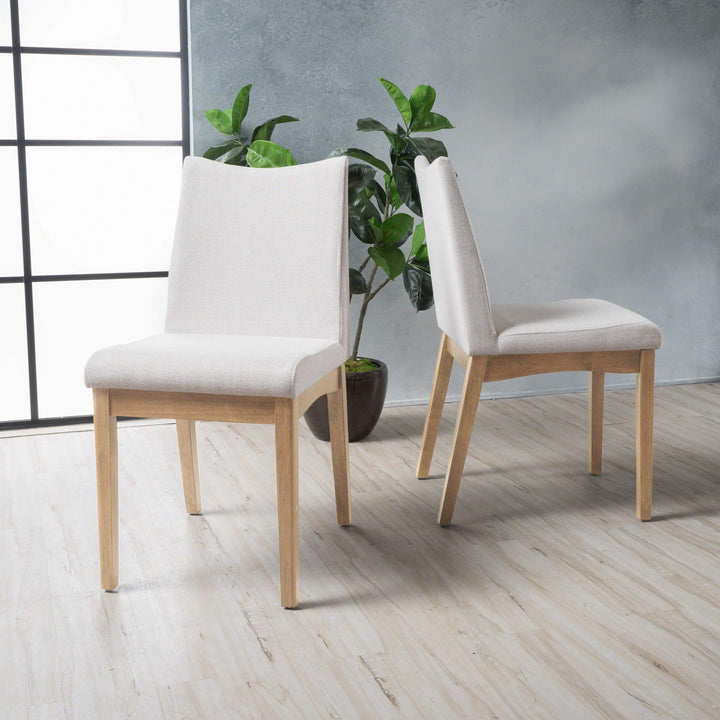 Christopher Knight Home Ignativs Fabric Dining Chair (Set of 2) Light Beige - Diamond Home USA