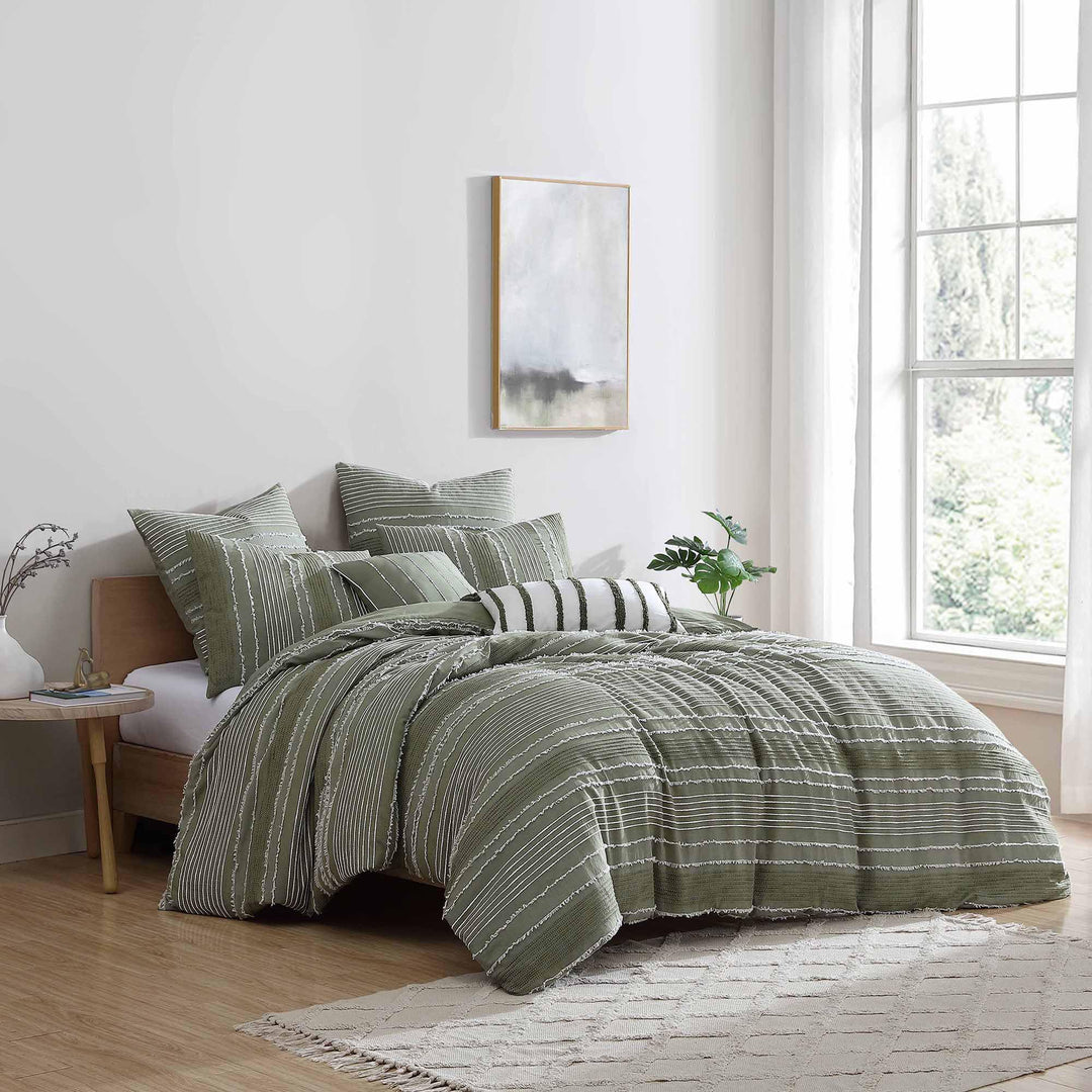 Riverbrook Home Harley Comforter Set Queen Green 5 Piece Set
