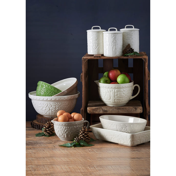 In The Forest Bowl 9.75" Off/White Stoneware 1 Piece - Diamond Home USA