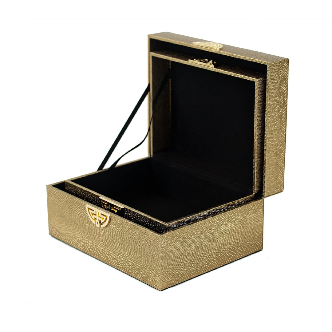 Nesting Boxes Set Of 2 Bronze/gold Brown Gold Transitional Mdf Bronze Finish - Diamond Home USA
