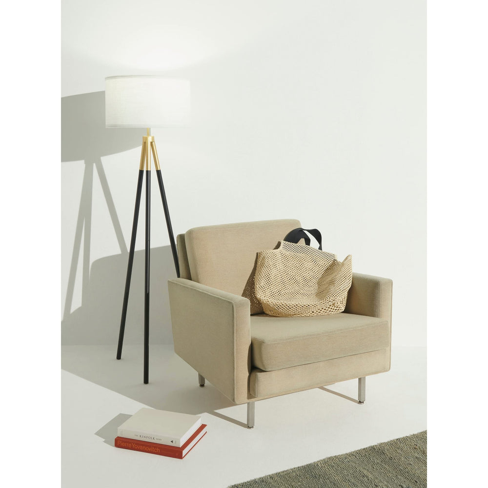 Led Floor Lamp Brass. Brass Mid-Century Modern Bulbs Included Energy Efficient - Diamond Home USA