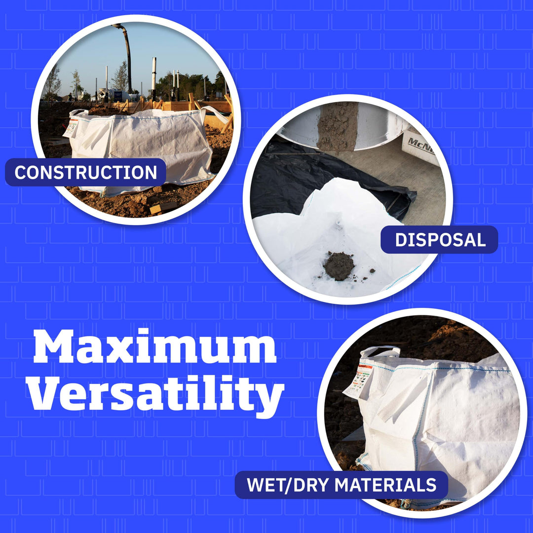 DURASACK Concrete Washout White Bag 130-Gallon Open Top Flat Bottom Woven - Diamond Home USA