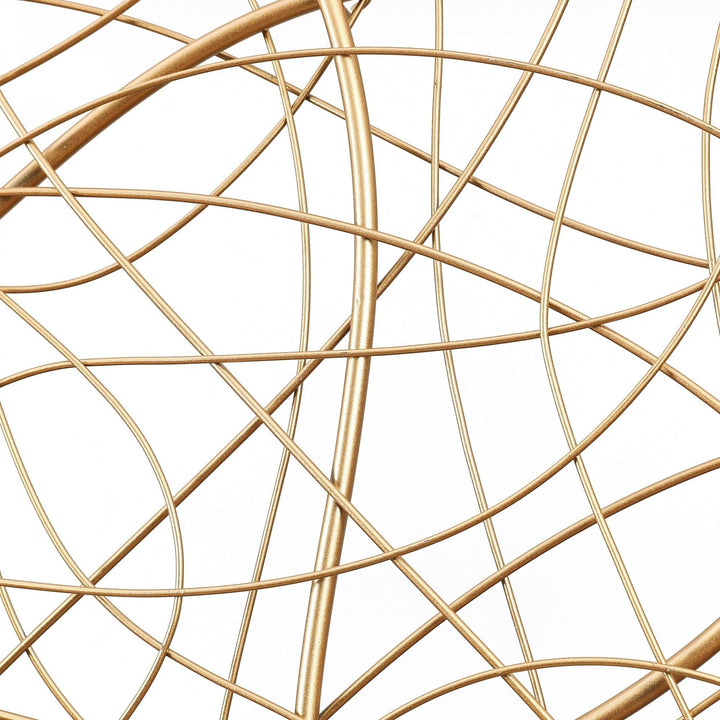 Large Gold Abstract Square Metal Wall Decor Modern Contemporary Iron Includes - Diamond Home USA