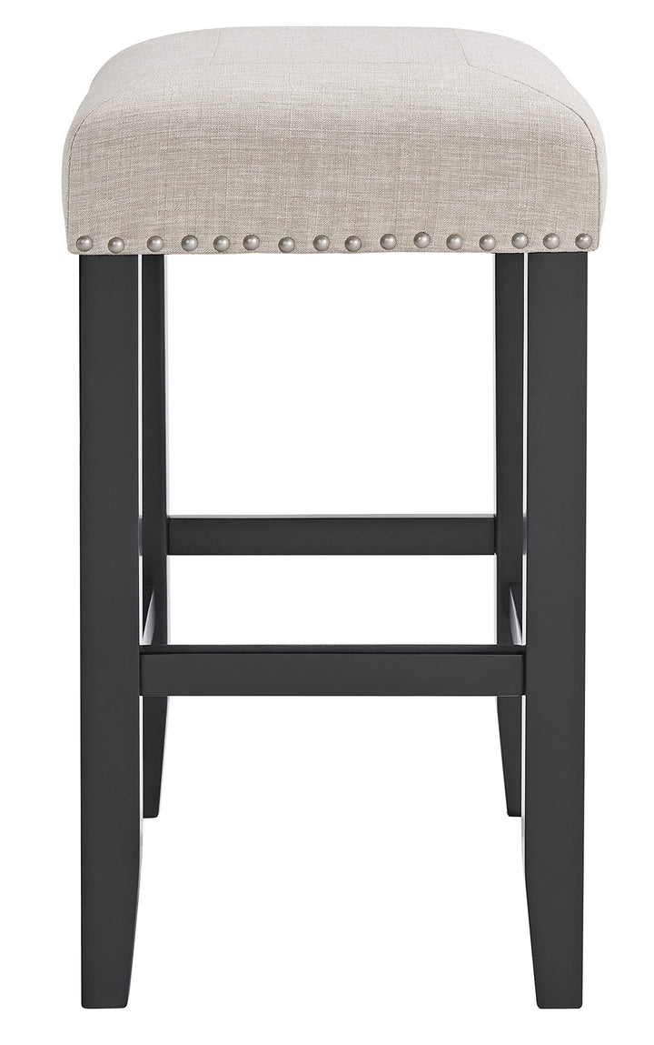 Martin Svensson Home Cordero Black 25" Tall Counter Height Bar Stool with - Diamond Home USA