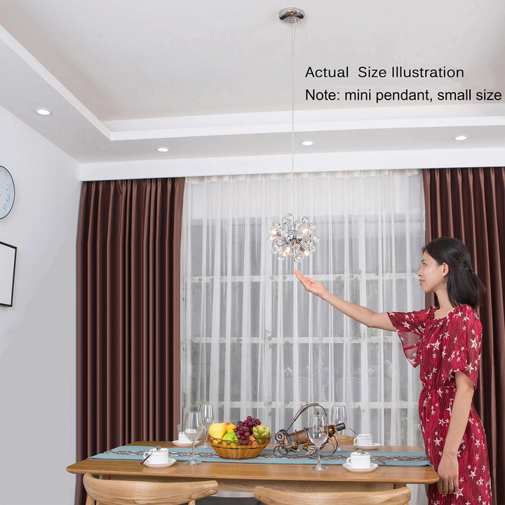 The Lighting Store Clara Mini t 6-Light Sputnik Clear Crystal Balls - Diamond Home USA