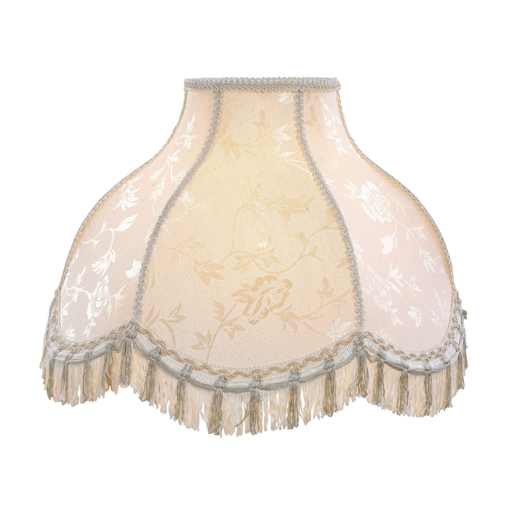 Scallop Bell Shape Spider Construction Lamp Shade In Off White 17" Wide (6" X - Diamond Home USA