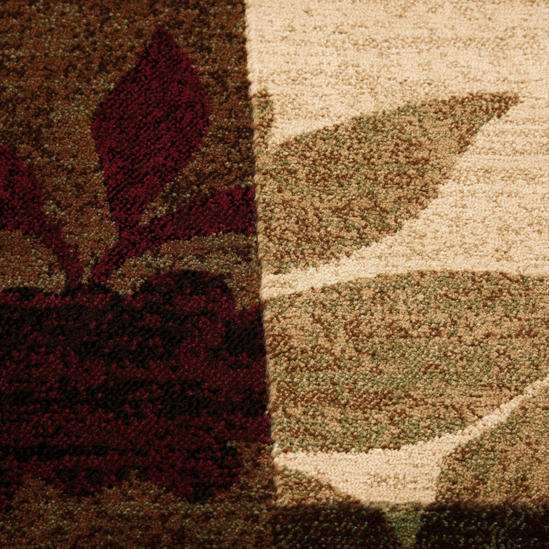Home Dynamix Amelia Modern Area Rug|3 Piece Set|Beige/Green/Red