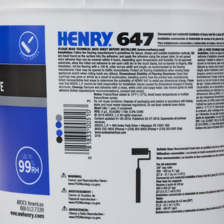 Henry Adhesive Floor Vinyl 1GA 32080 - Diamond Home USA