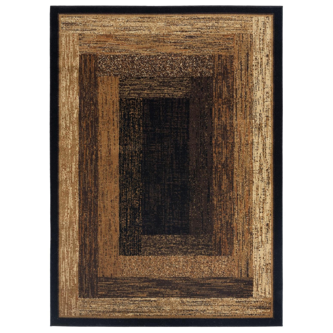 Home Dynamix Royalty Vega Contemporary Geometric Area Rug Black/Beige 7'8"x10'4" 7'8"x10'4" - Black/Beige