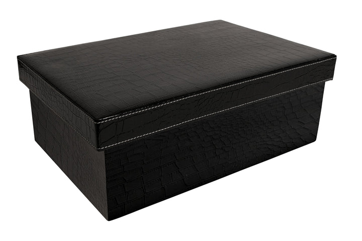 Wald Imports Black Paperboard Decorative Storage Boxes