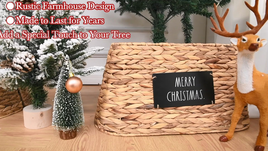 Rae Dunn Christmas ree Collar - Base Decoration to Cover Artificial Christmas - Diamond Home USA
