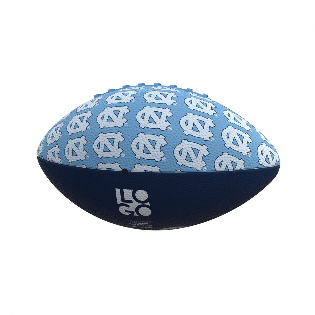 Logo Brands NCAA North Carolina Tar Heels Repeating Mini-Size Rubber Football - Diamond Home USA