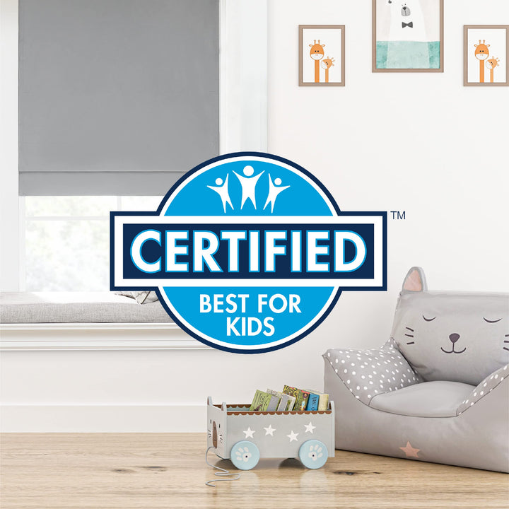 Eclipse Drew Noise Reducing Blackout Cordless Lined Window Roman Shade for 33x64 - White - Diamond Home USA