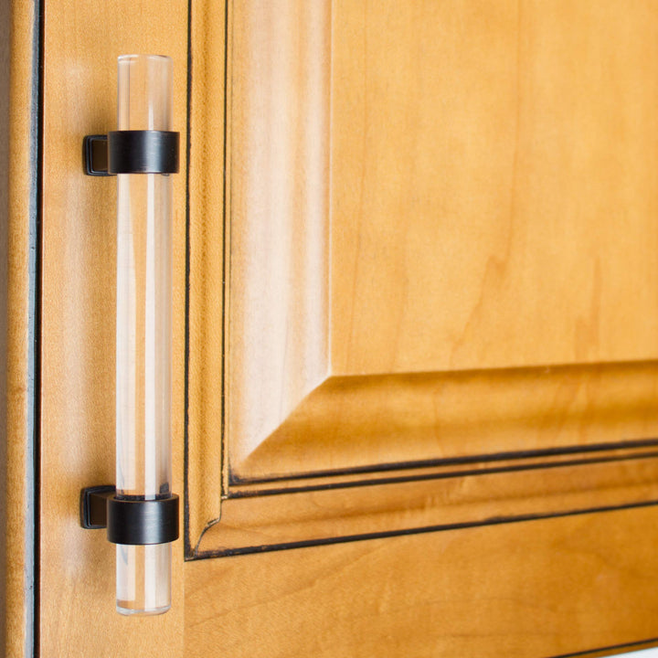 GlideRite 3-3/4-inch Hole Center Clear Acrylic Pull Cabinet Hardware Handle Pack - Diamond Home USA