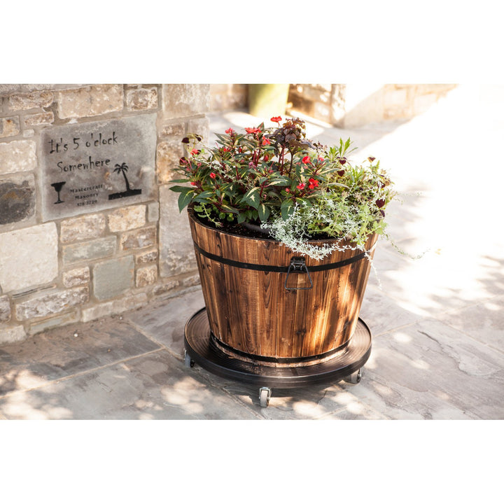 DeVault DEV2400E 24 Inch Plant Dolly Espresso - Diamond Home USA