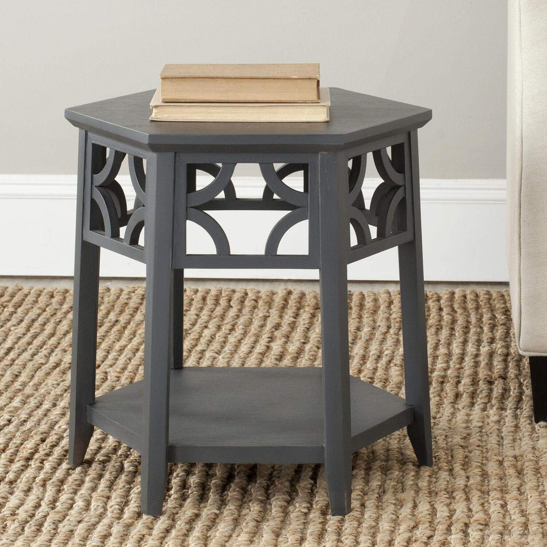 Safavieh American Homes Collection Connor Light Brown Hexagon End Table - Diamond Home USA