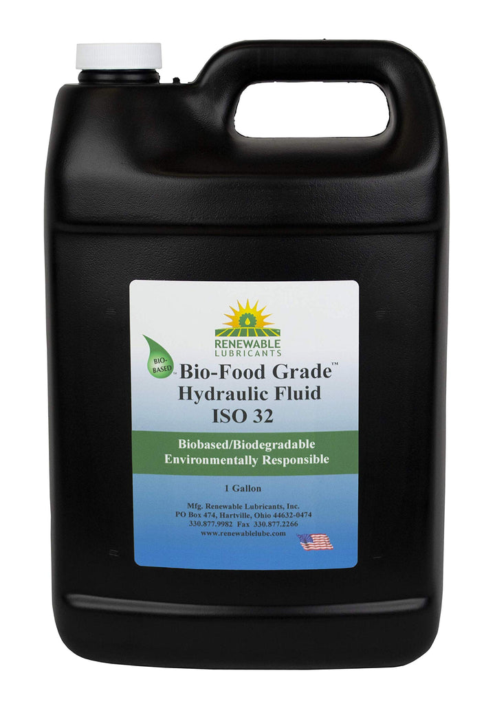 Renewable Lubricants 87123 Bio-Food Grade Hydraulic Fluid 1 gal ISO 32 yellow