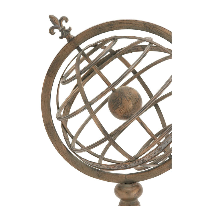 Metal Armillary Sphere Gold Traditional Iron - Diamond Home USA