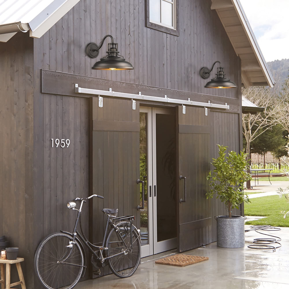 Indoor Outdoor Wall Sconces Gooseneck Vintage armhouse Lamp Oil Rubbed Bronze - Diamond Home USA