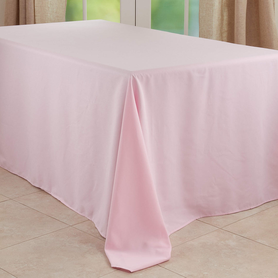 SARO LIFESTYLE Collection Casual Design Everyday Tablecloth 90" x 120" Pink - Diamond Home USA