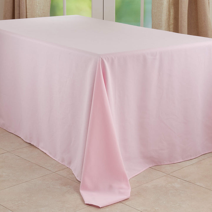 SARO LIFESTYLE Collection Casual Design Everyday Tablecloth 90" x 120" Pink - Diamond Home USA