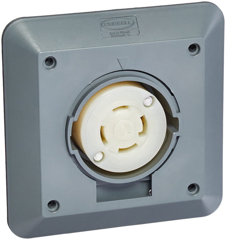Locking Receptacle Industrial 30 Gray