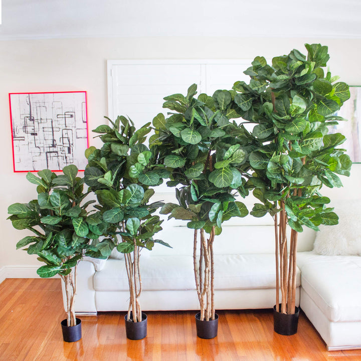 Nearly Natural 4ft. Fiddle Leaf Fig Artificial Tree - Diamond Home USA