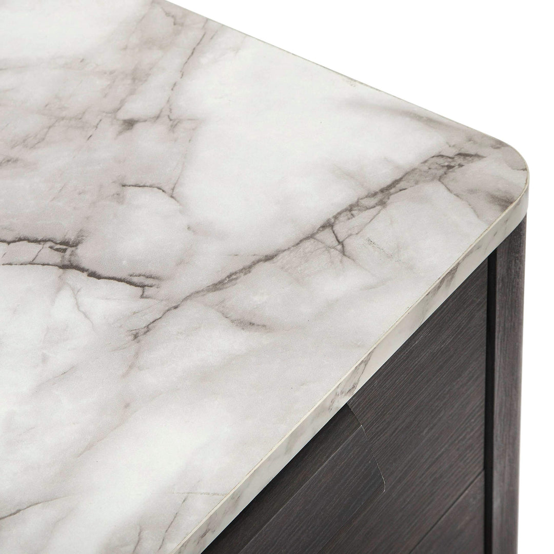 Nightstand Grey Mid-Century Modern Transitional MDF Includes Hardware - Diamond Home USA