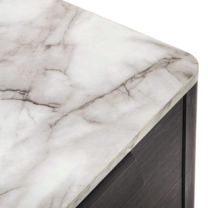 Nightstand Grey Mid-Century Modern Transitional MDF Includes Hardware - Diamond Home USA